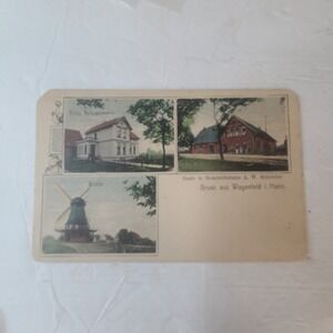 Postcard Early 1900s German Gast Geschaftshsus A W Schroder Windmill